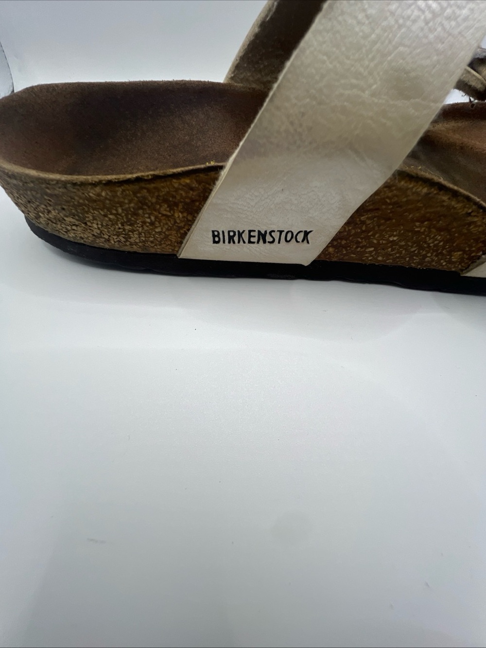 Birkenstock Women’s Metallic Cream Crisscross Buckle Sandals - Picture 7 of 7
